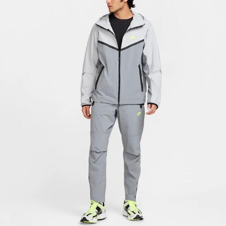 Nike Tech Series Hooded Casual Sports Jacket Men Jacket Cool-Grey Wolf-Grey HV6514-065