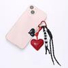 English Letter Heart Leather Rope Keychain Woven Rope Love Rope Bag Charm  Birthday Parties