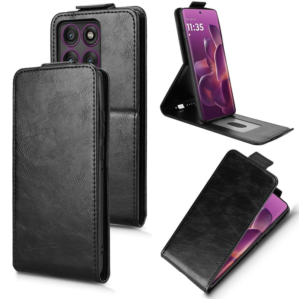 For Motorola Edge 60 Pro 5G Stand Case Magnetic Clasp Vertical Flip Leather Phone Cover with Card Holder