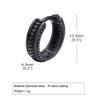 Ethnic Huggies Earring for Men Boys,Punk Stainless Steel Hoop Earring,Male Pierced Earring Jewelry Gift