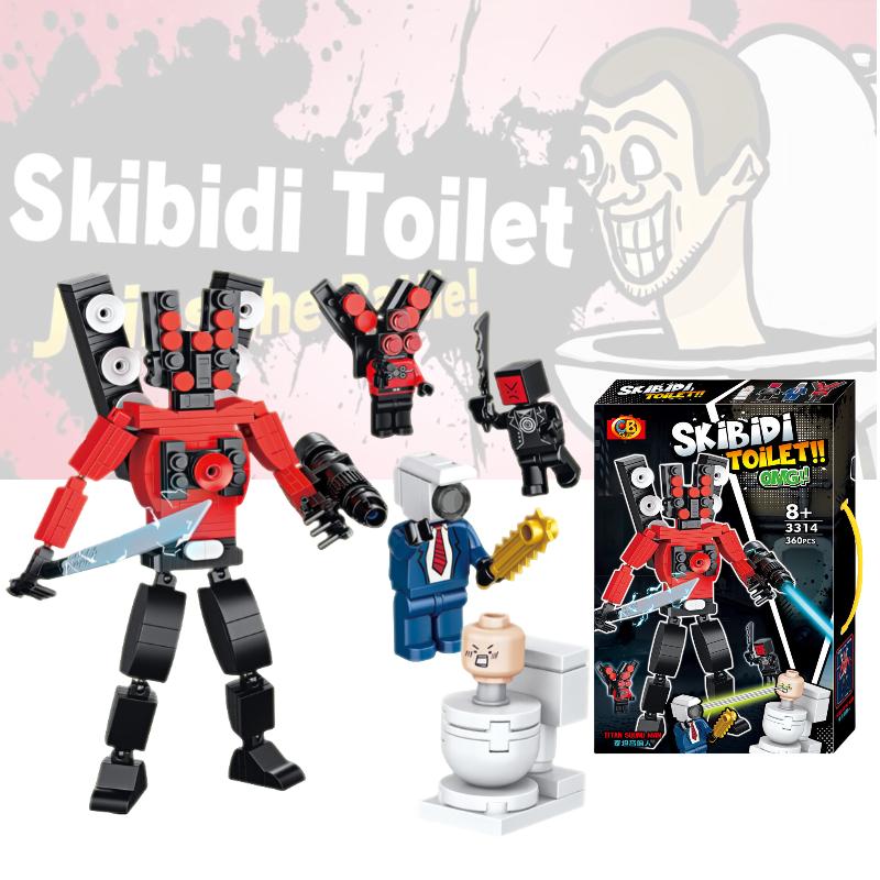 Skibidi Building Toilet Blocks Titan Audioman Diy Puzzle Early Toys Educational