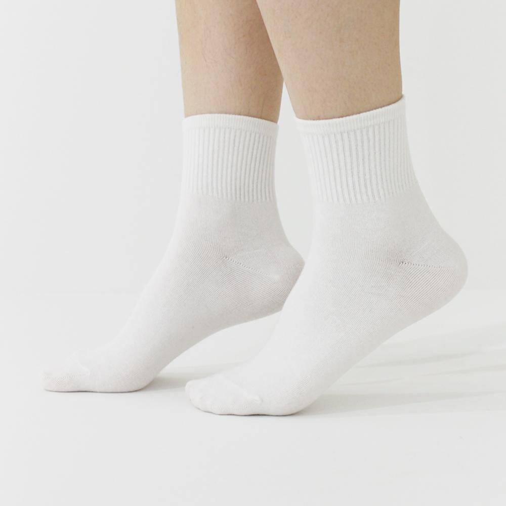 Akim [4-Pack] Comfort Middle Socks White Grey Black
