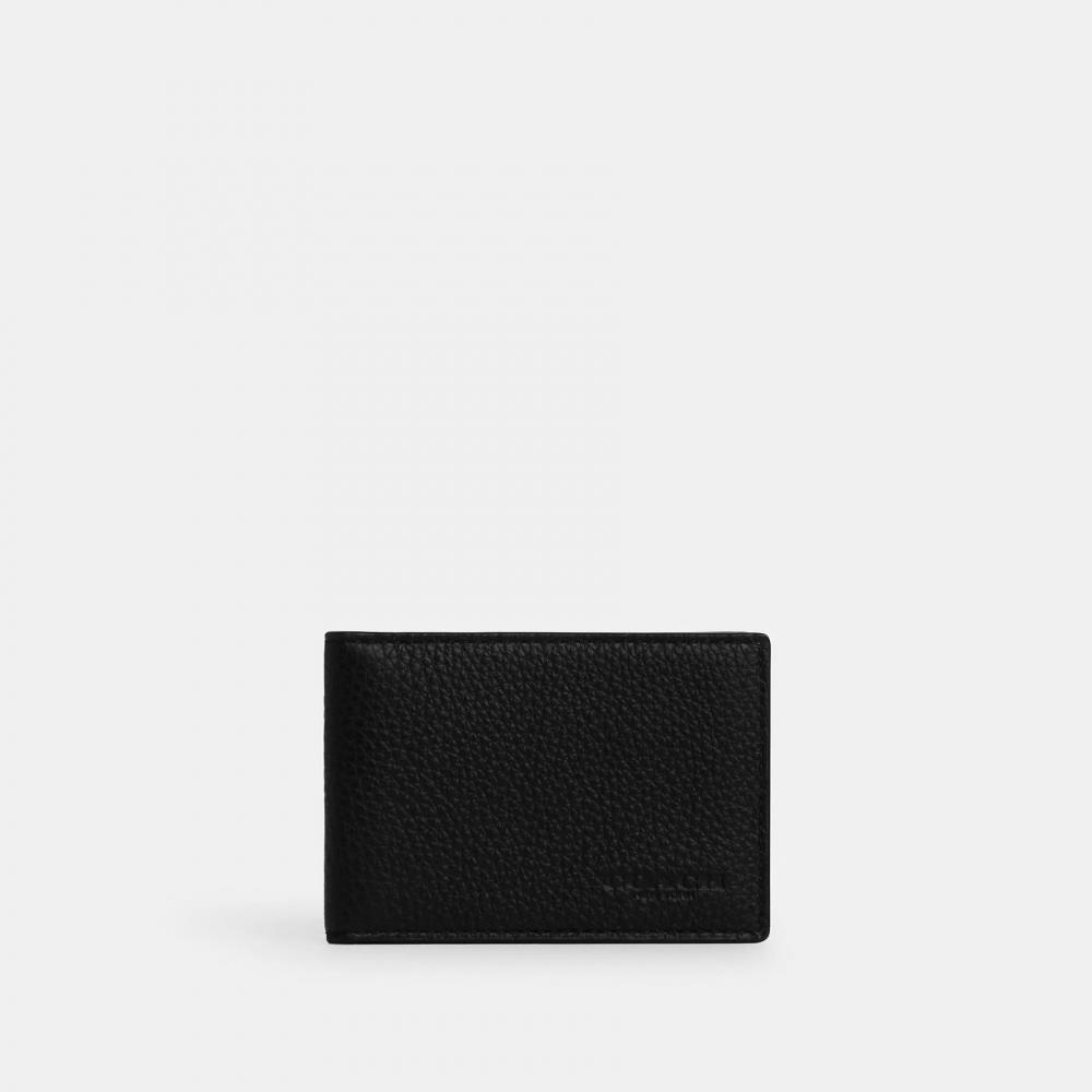 Coach Compact Billfold Wallet Saddle
