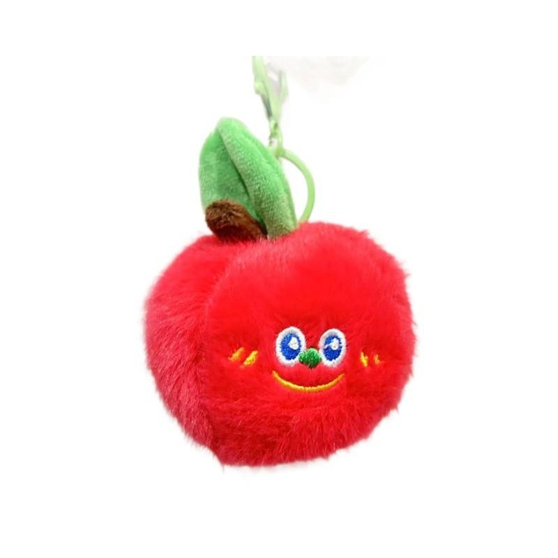 Collectible Plush Fruit Keychains Featuring Charming Characters Like Strawberry Cherry And Eggplant