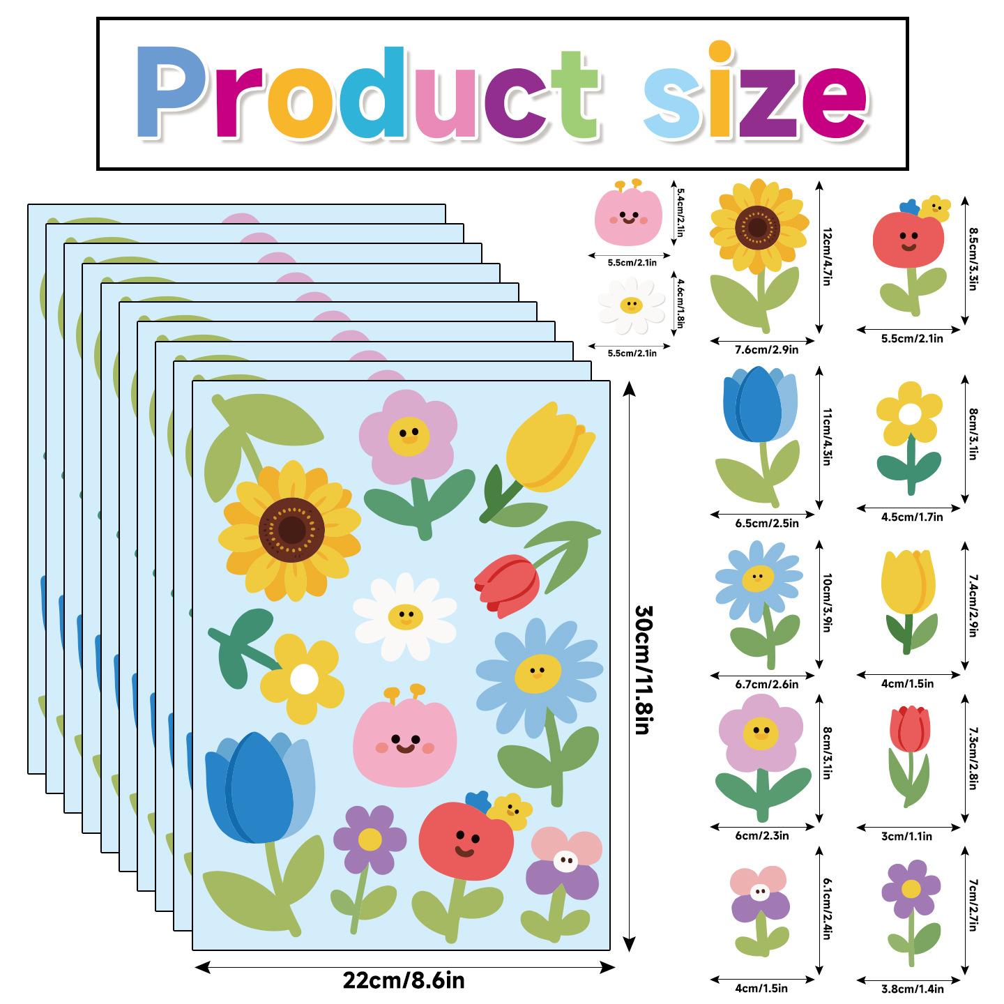 

Свежие и милые весенние маленькие цветы декоративные атмосферные наклейки на стену электростатические наклейки на окно наклейки с цветами Cute little flower