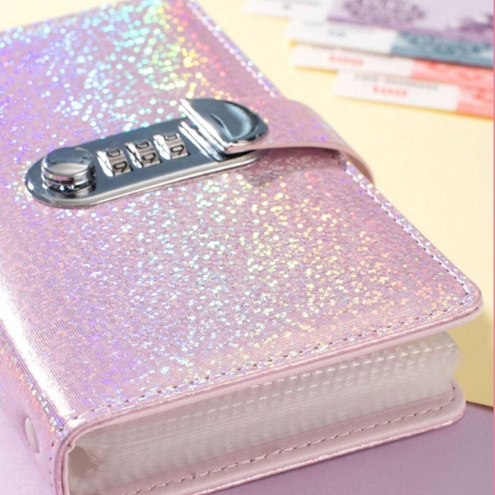 Laser Cover Saving Money Notebook PU Leather Budget Saving Book 100 Envelope Challenge Binder
