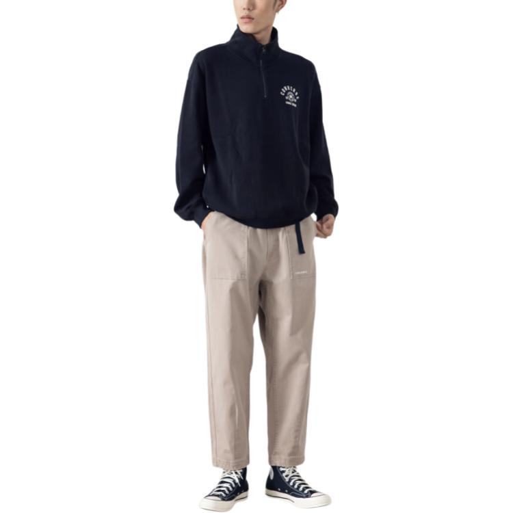 Converse Sweatshirts Unisex Black Half Turtleneck Moderate UCJ083-023