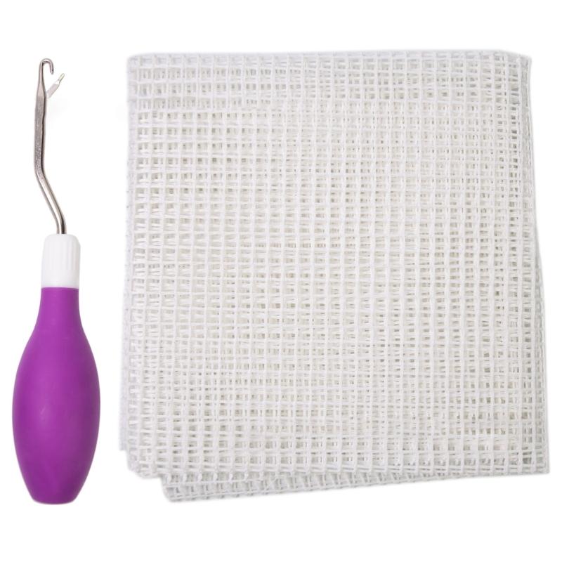 

Locking Hook Tool with Mesh Canvas, Locking Hook Crochet Hook with Locking for Knitting Craft Project фіолетовий
