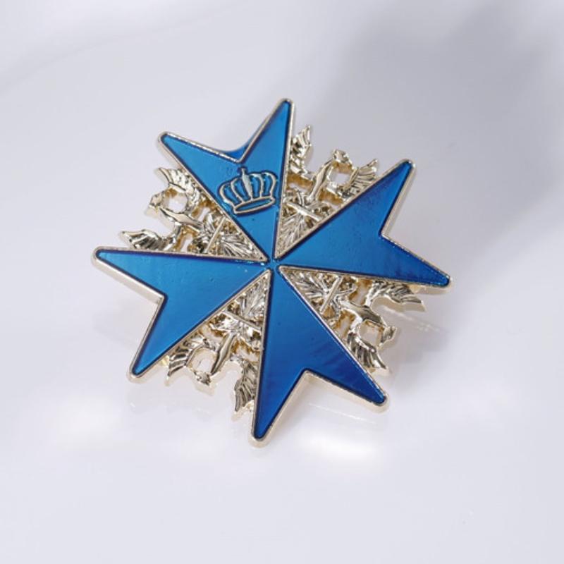 New Vintage Metal Badge British Crown Brooch Pin Retro Shield Medal Denim Pins for Backpack Accessories