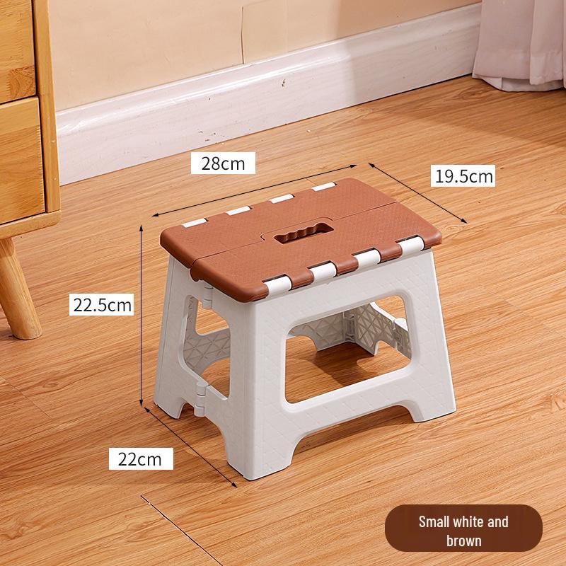 Portable Thickened Plastic Folding Stool for Home, Dining, and Outdoor Use