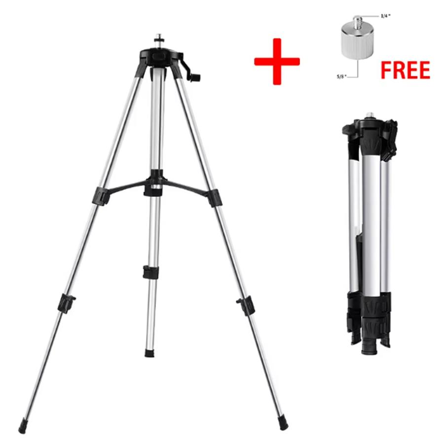 

Штатив для лазерного уровня, регулируемая высота, утолщенный алюминиевый штатив, подставка для самовыравнивания, регулировка 1,2 м, штатив для лазерного уровня серебряный