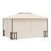 Vidaxl Gazebo With Curtains And Two-Part Roof, 3X4 M, Cream