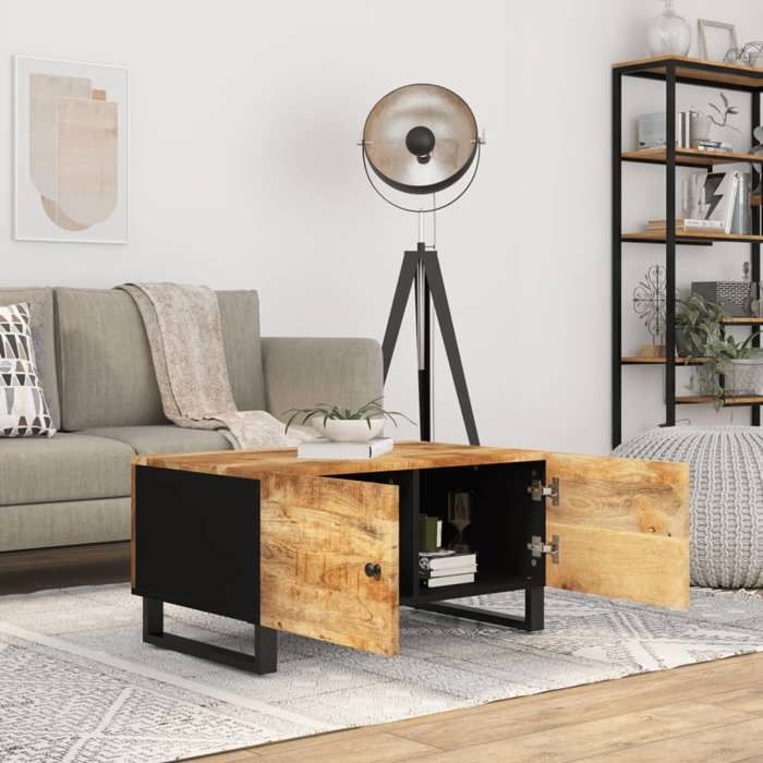 VidaXL Konferenční stolek 80x50x40 cm Masivní a technické mangové dřevo