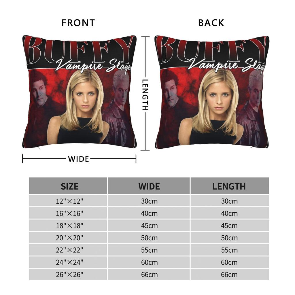 Buffy the Vampires Slayers Pillowcases Merch Printing Cushion Cover Decorations Horror Movie Pillow Case Cover Seat Multi-Size