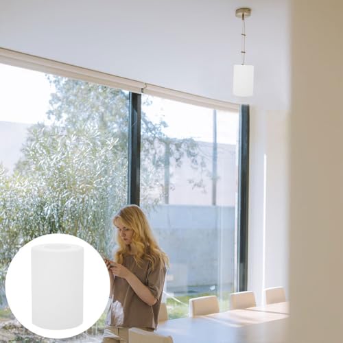 DOITOOL Lampshade, Glass, Replacement, E27 Base, 10cm Diameter, 15cm Height, Cylindrical, Milk White, Pendant Light Shade, Lighting, DIY Parts