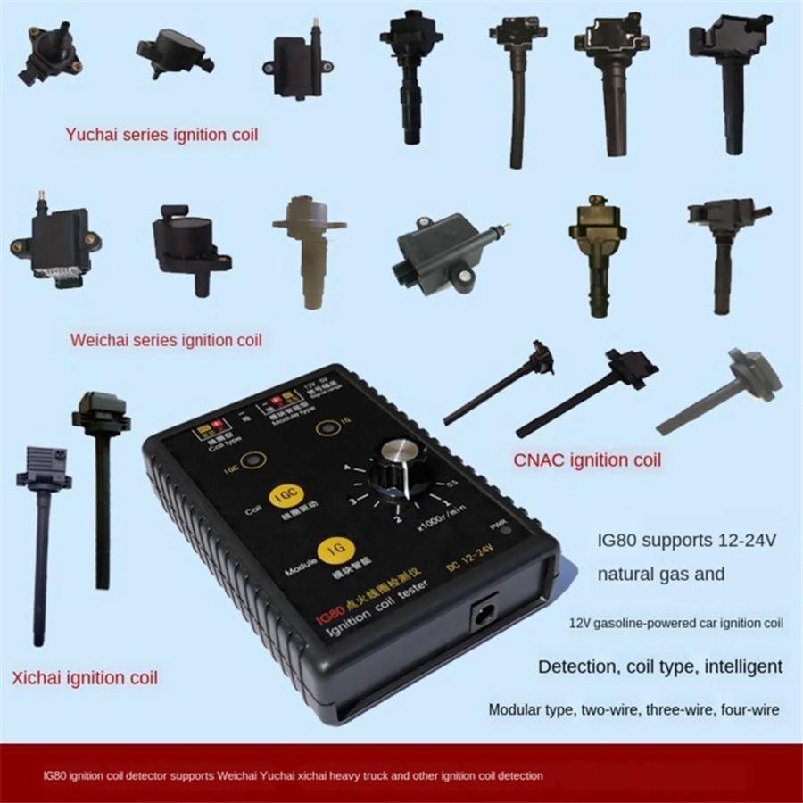 Ignition Coil Detector Tester for 12V/24V