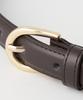 Lingseoul [Gift Option] 25Mm Vintage Leather Belt - [Brown/Black]