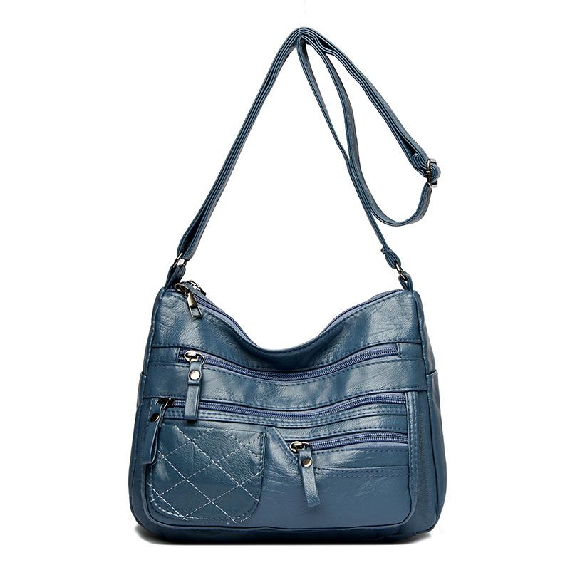 2025 New Soft Leather Bag Women's New Fashion Casual Versatile Temperament Shoulder Messenger Bag