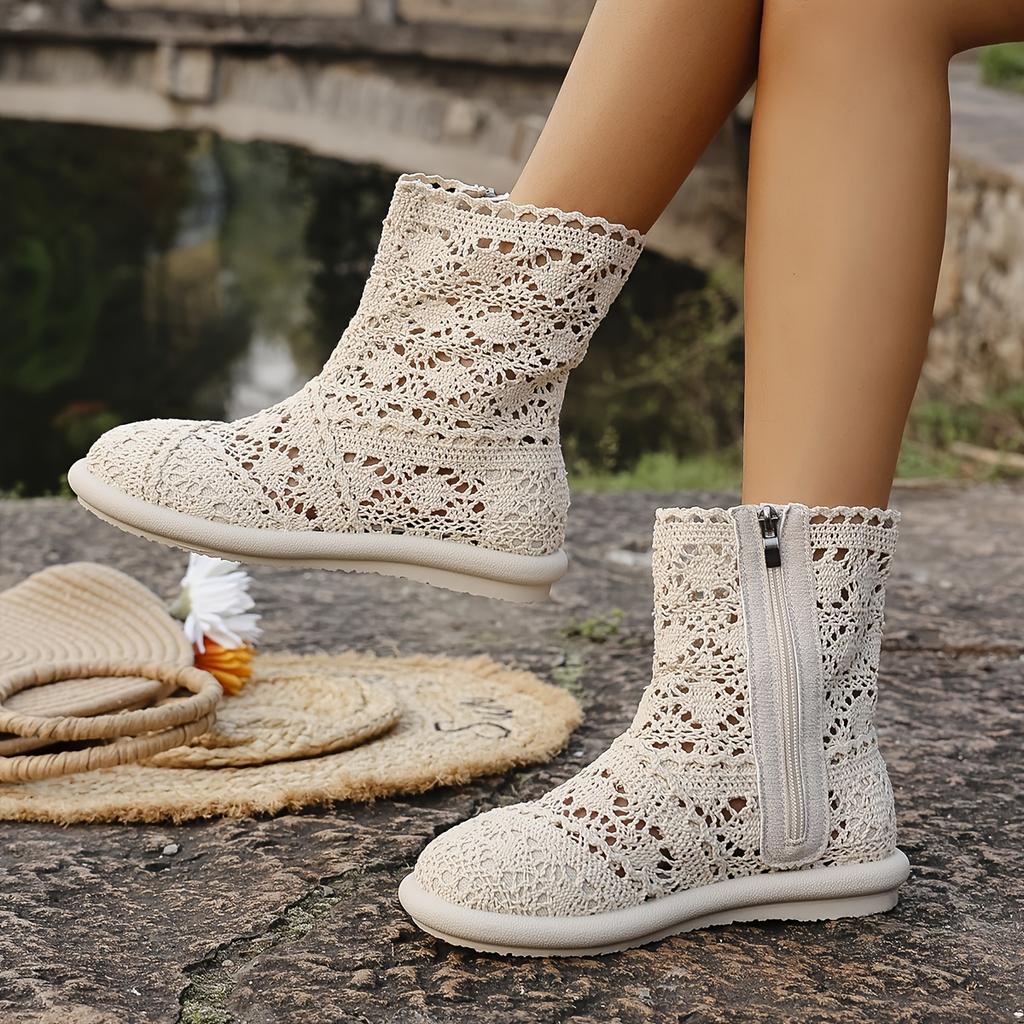 Summer Sandals, Women's Sandals, Net Boots, Hollow Boots, Spring and Autumn Single Boots, Thin Models