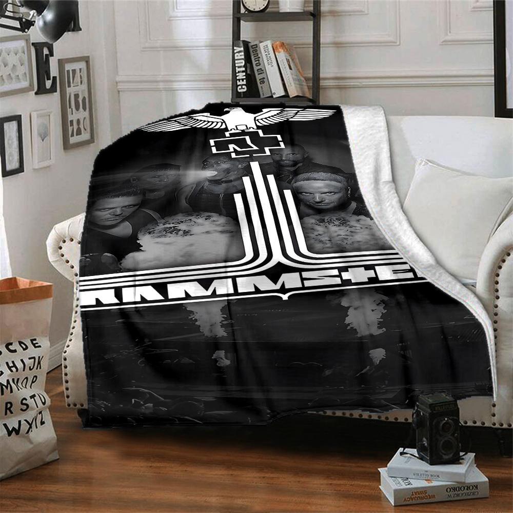 1pc RAMMSTEIN MUSIC Soft Flannel All Season Throw for Home, Office, Outdoor UseDurable Comfort Soft Warm Throw for Home