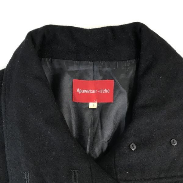 Apuweiser-riche Angora Wool Long Coat Women’s S Black(USED)