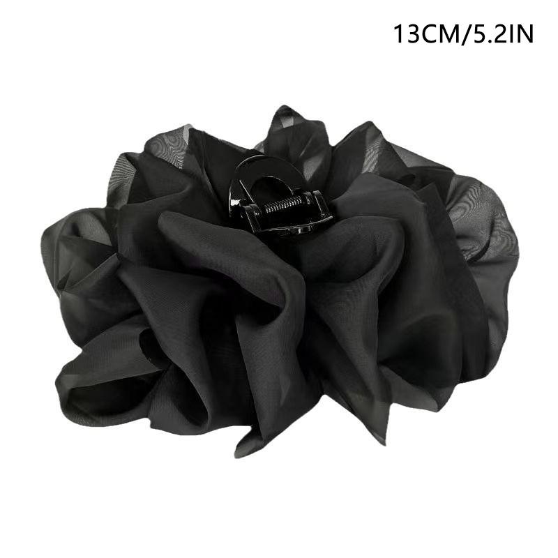 Large Bow Mesh Hairpin Temperament Elegant Women Hair Claw Clips Princess Headdress Fashion Grab Clip Female Hair Accessories