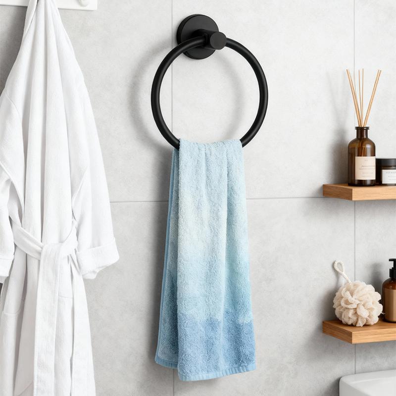6PCS Stainless Steel Bathroom Storage Rack Set Towel Rack Toilet Paper Toilet Cleaning Brush Soap Holder Bathroom Accessory Set