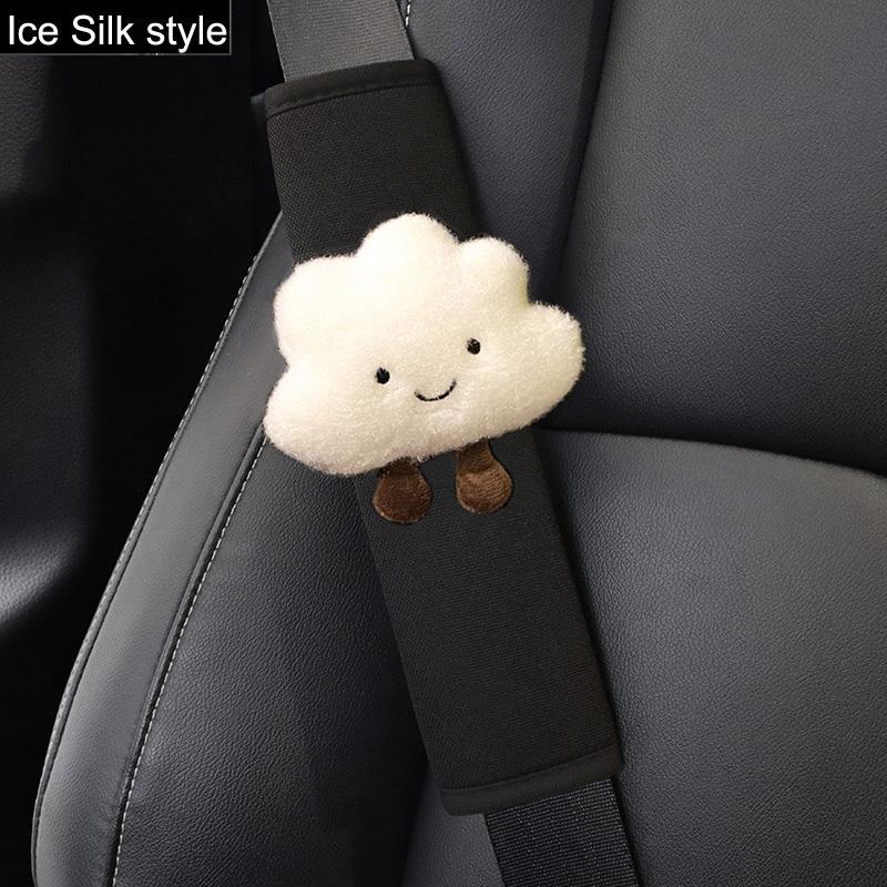 

1 шт. Милый мультяшный чехол для ремня безопасности автомобиля с изображением панды и корги, чехол для ремня безопасности из ледяного шелка, подушка для автомобильного плечевого ремня, защитная накладка для детей и женщин