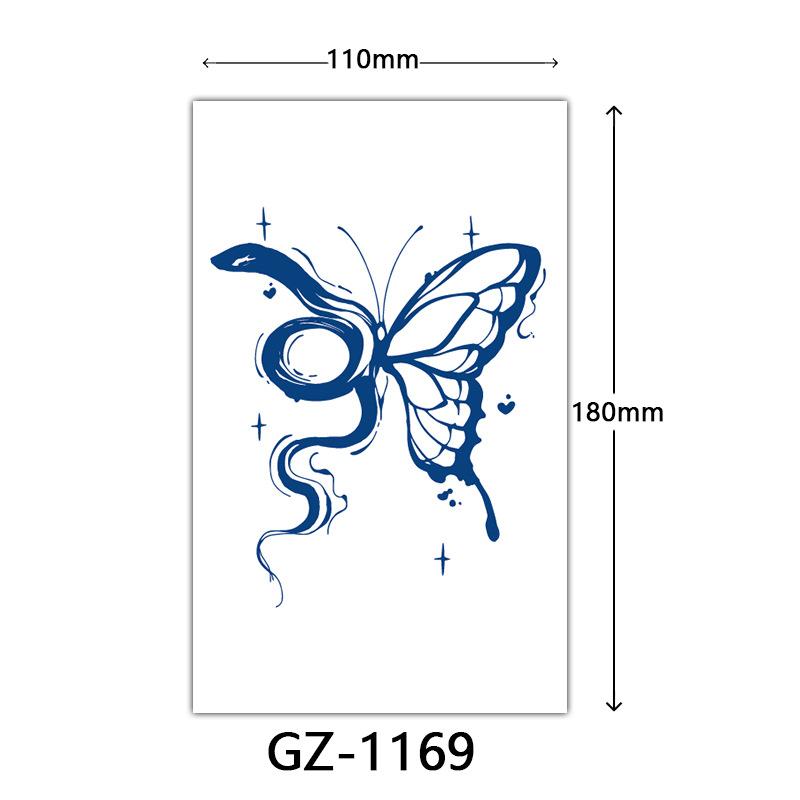 Herbal Tattoo Stickers, Juice Tattoo Stickers, Semi-Permanent English Letter Tattoo Stickers Tattoo