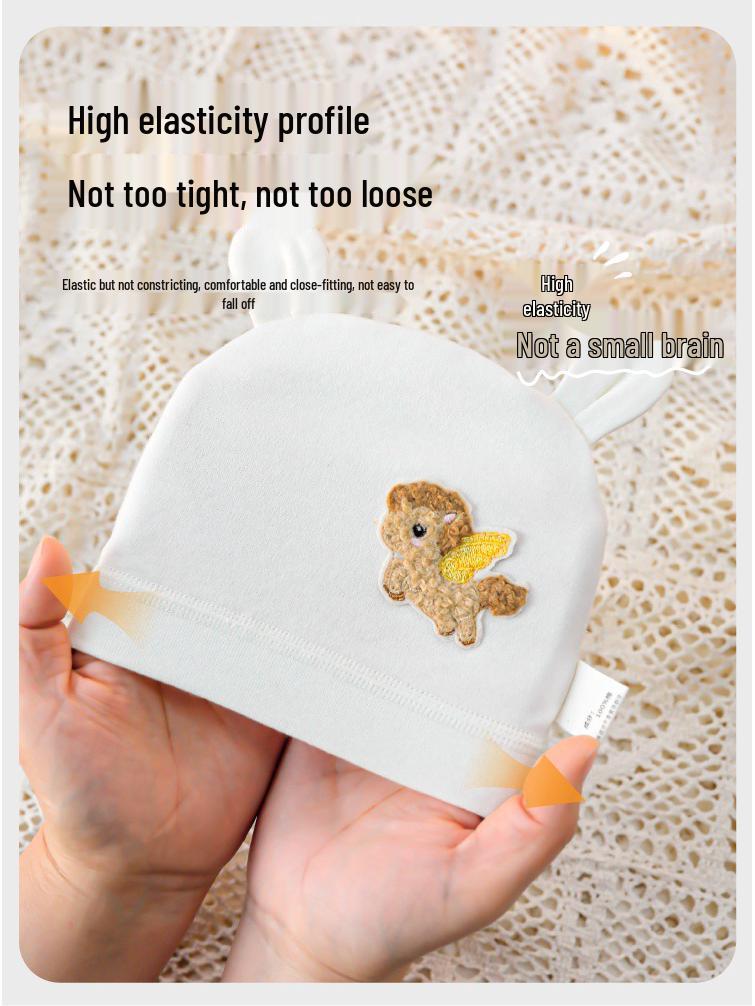 Pure Cotton Newborn Pullover Cap - Single Layer, Spring & Autumn
