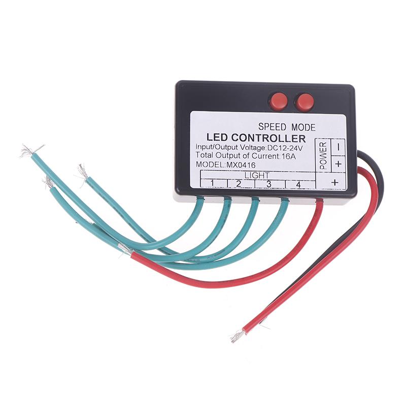 12V-24V 4Ch 9Ch Single Color Led Strip Light Controller Jump Water Burst Flash Horse Sign Luminous Word Exposed Light Box Switch