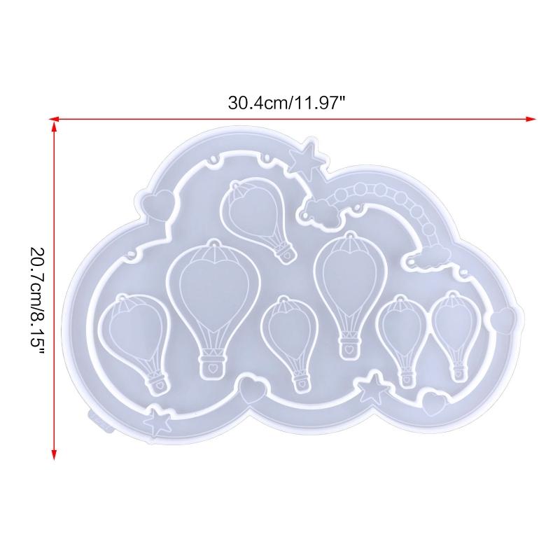 Photo Frame Decoration Silicone Mold Hot Air Balloon Epoxy Mold Resin Casting Pendant Mold Suitable for Diy Crafts