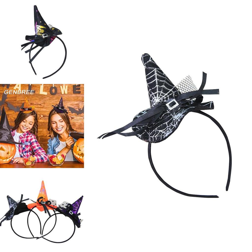 Halloween Heksenhoed Hoofdband Pompoen Haarband Spinnenweb Kostuumfeest Attributen