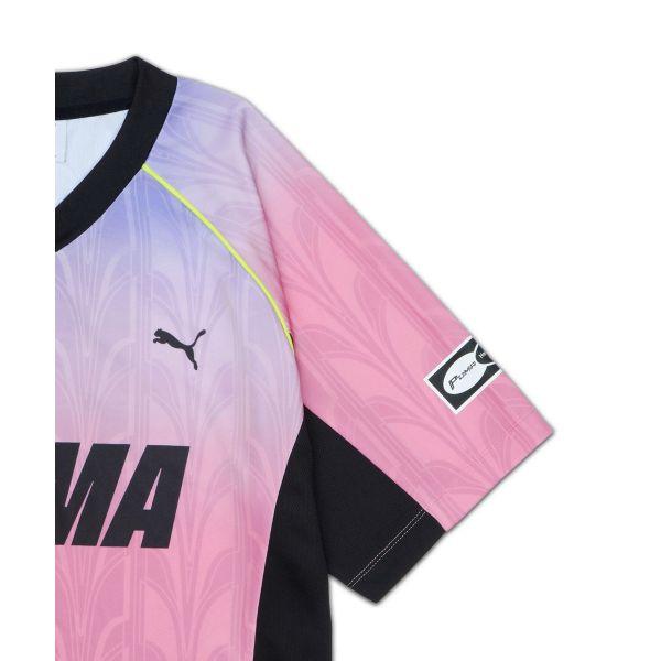 Puma Logo Color Block V-Neck Short Sleeve Soccer Shirt Unisex tops 950412-04