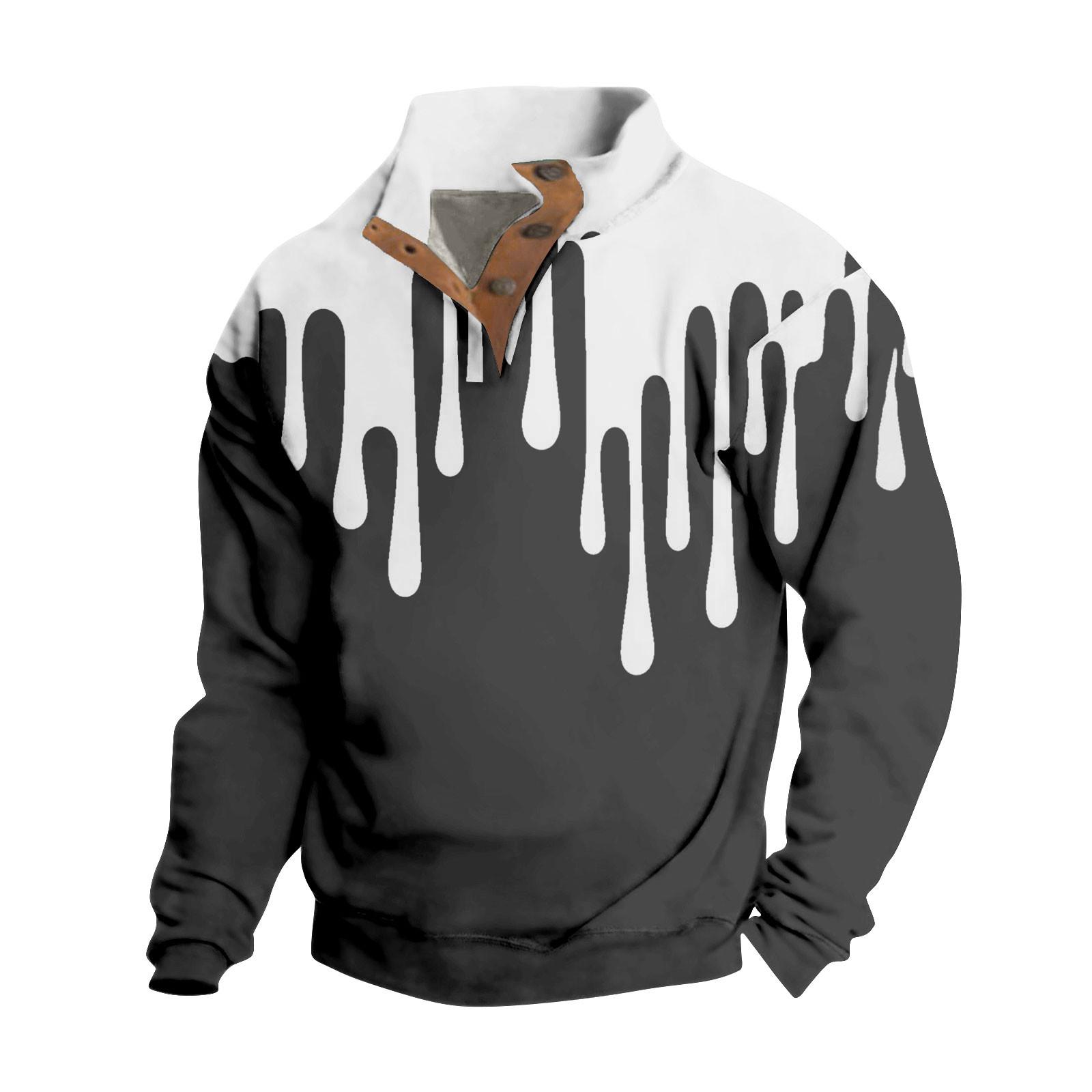 

Мужская толстовка с воротником-стойкой на открытом воздухе, повседневные свитера, топы XL белый