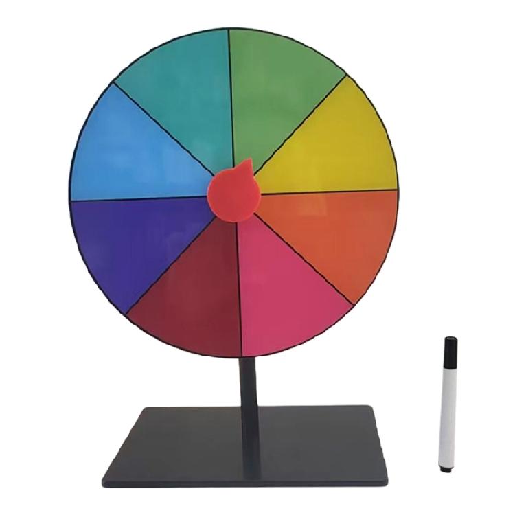 Lucky Draws Roulette Wheel Erasable Reusable Fortune Wheel Tabletop Prize Turntable Easy Assembly Roulette Wheel