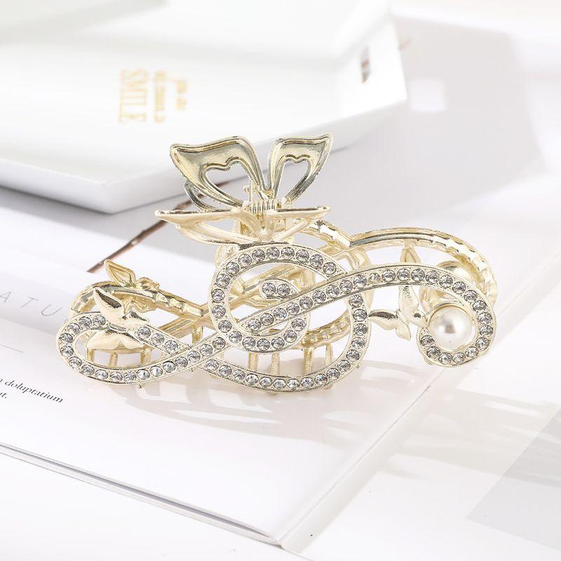 

1 шт. корейская заколка для волос с нотой из страз, женский цветок, жемчужная заколка, заколка-акула высокого класса, заколка для волос, заколка для волос, большой объем волос