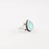 Natural Aqua Chalcedony Gemstone 925 Sterling Silver Jewelry Handcrafted Ring RR-57-21