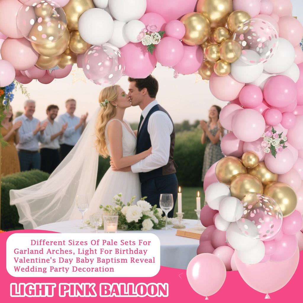 Tender Pink Gold Balloon Garland Arch Kit Wedding Birthday Party Decoration Adult Kids Baby Shower Decor Ballon Wedding Supplies