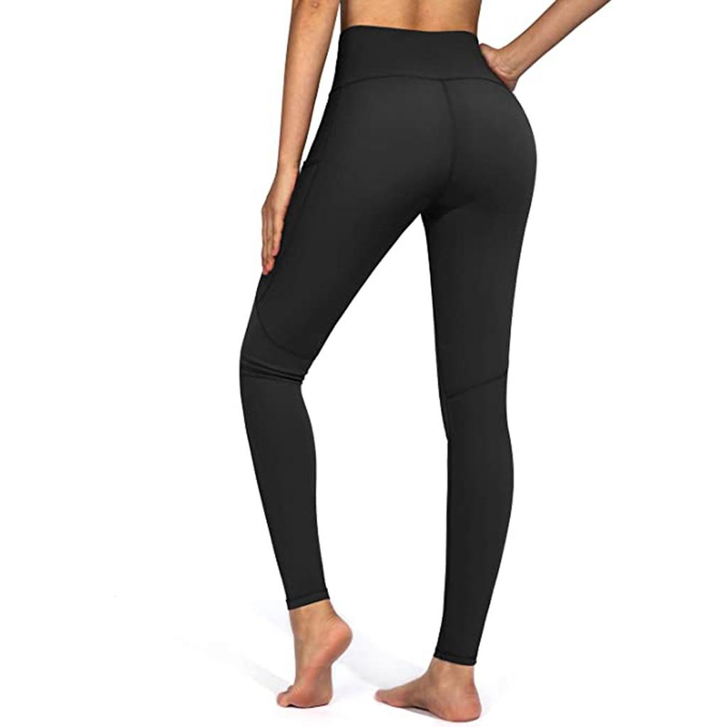 Damen Stretch Yoga Leggings Fitness Laufen Gym Sport Taschen Hose