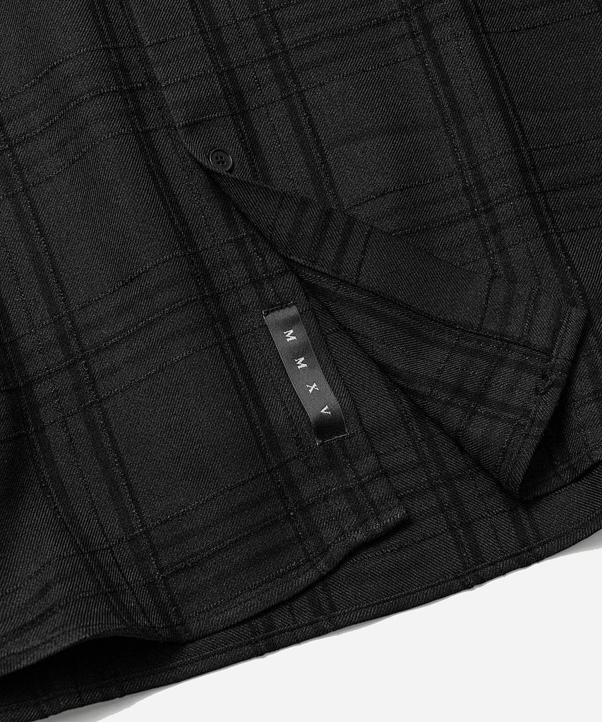 VASTIC Loose Fit Rivet Check Shirt_Black
