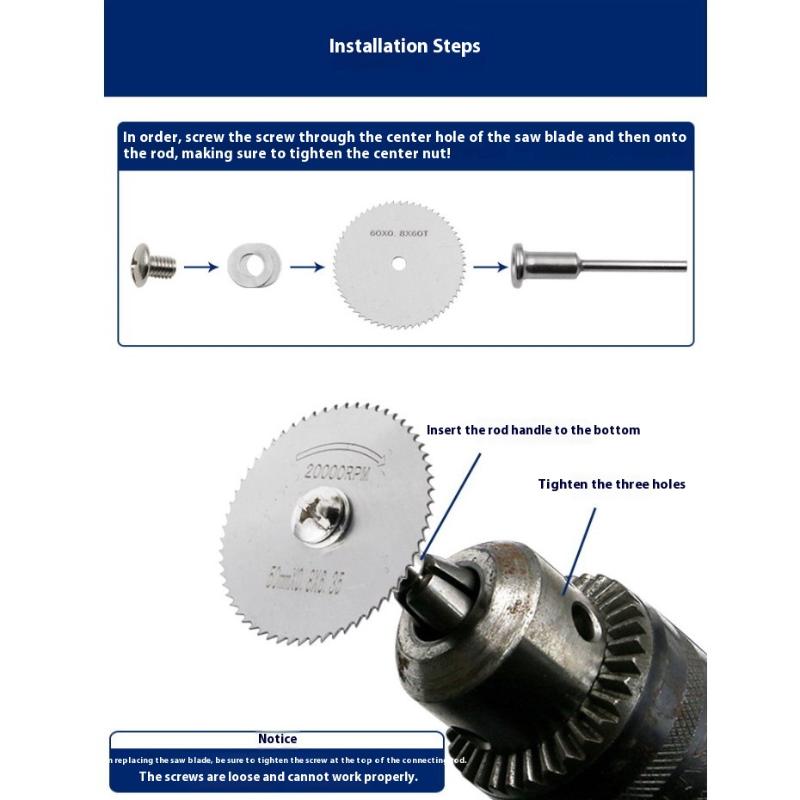 1Set High Speed Steel Circular Saw Blade Cutting Disc Rotating Drilling Tool Accessories For Wood Plastic And Aluminum