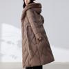 Sleeves Detachable Fashion Woman Parkas Winter Long Coats With Belt Hooded Thick Female Jackets