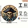 Vintage Metal Poster Octopus Skeleton Pirate Wall Art for Cafe
