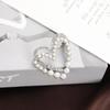 1PC Fake Pearl Couple Elegant and Precise Brooch Heart Brooch Heart-Connected  Jewelry