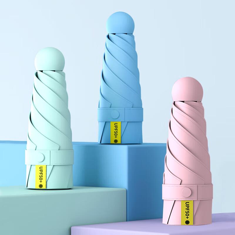 YUHANG Mini Capsule 5-Fold Sun/Rain Umbrella