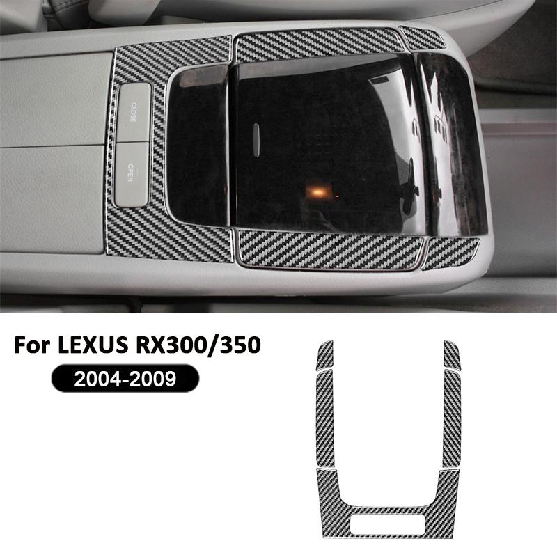

Carbon Fiber Car Central Console Storage Box Panel Frame Trim Strips Interior Decoration Sticker For LEXUS RX300 RX350 2004-2009 чорний