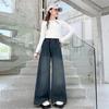 Girls' Wide Leg Jeans - Autumn/Winter 2026, Loose Fit for Junior High Students, Straight Leg