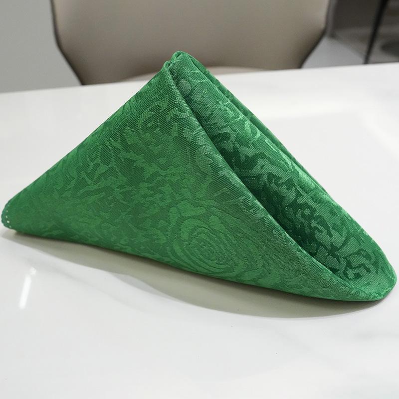 Modern Fancy Square Polyester Napkin Fabric Western-Style European Red Hotel Wedding Cup Cloth Placemat Cloth