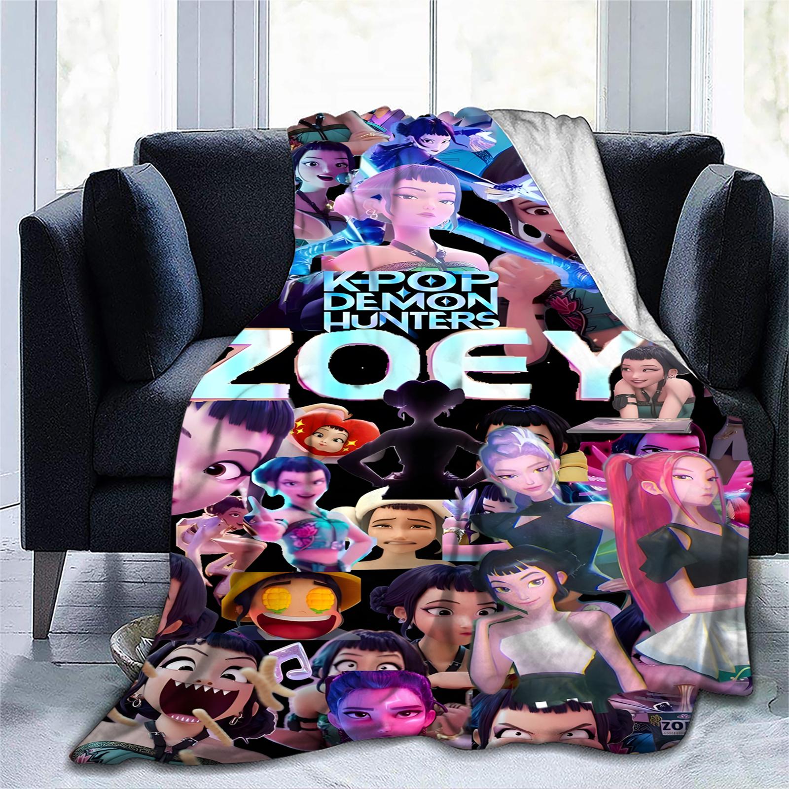 

150*200cmFlannel Digital Printed Blanket Conditioning Blanket Sofa Blanket Girl Gift One Size